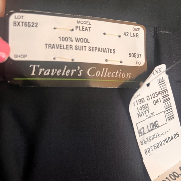 Jos. A. Bank Dark Blue Suit - Tags $760 - Jacket Size 50 - pants 42 Long - Picture 7 of 8